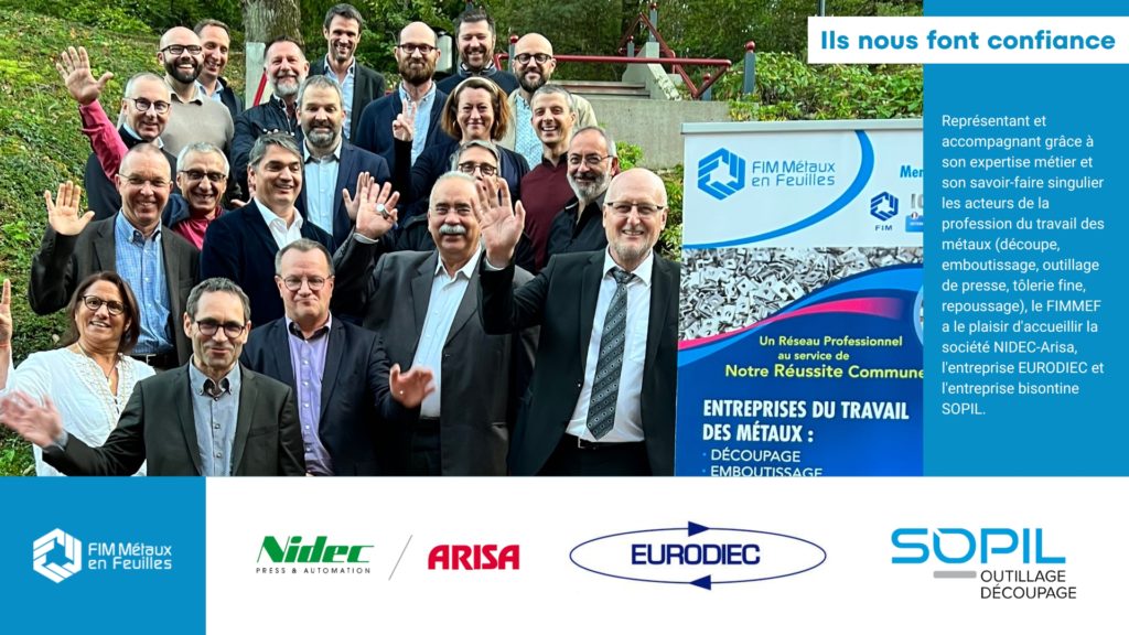 Le FIMMEF est heureux d'accueillir trois nouveaux membres parmi son réseau (NIDEC ARISA, EURODIEC, SOPIL).